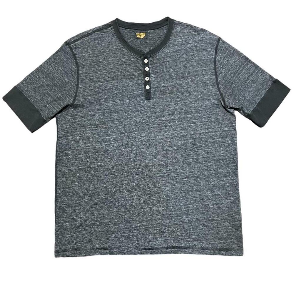 Civilianaire Knitwear Henley Short Sleeve Shirt L Large
